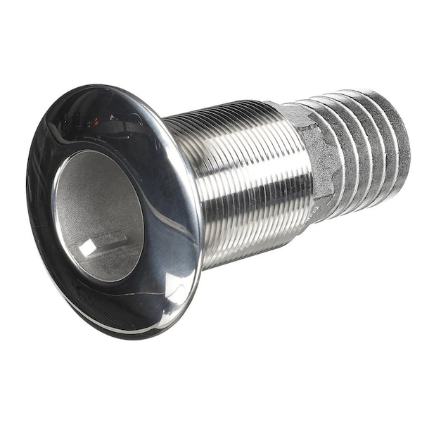 Attwood Attwood Stainless Steel Thru-Hull Standard Straight Barbed - 1-1/2in Inner Diameter 66551-3 - main